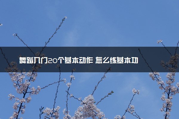 舞蹈入门20个基本动作 怎么练基本功