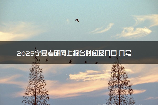 2025宁夏考研网上报名时间及入口 几号截止报名