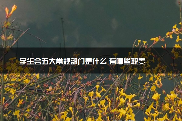 学生会五大常规部门是什么 有哪些职责