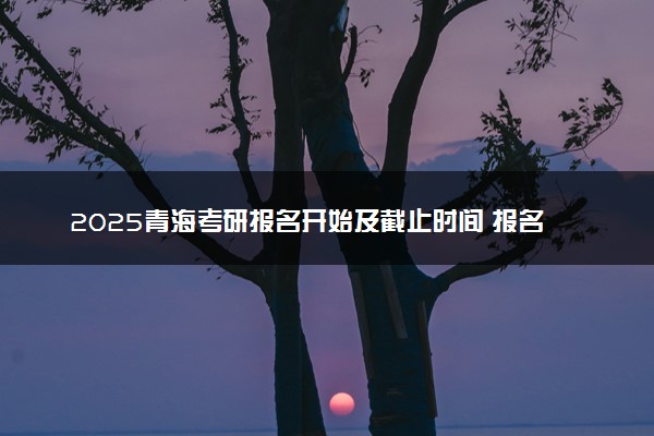 2025青海考研报名开始及截止时间 报名入口在哪里