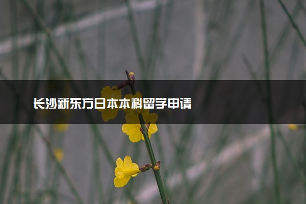 长沙新东方日本本科留学申请