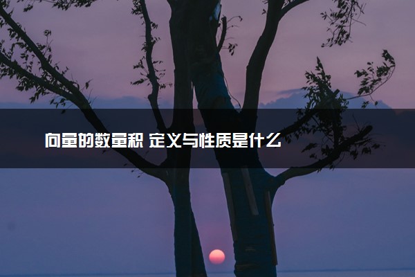 向量的数量积 定义与性质是什么