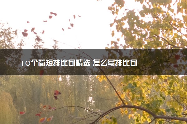 10个简短排比句精选 怎么写排比句
