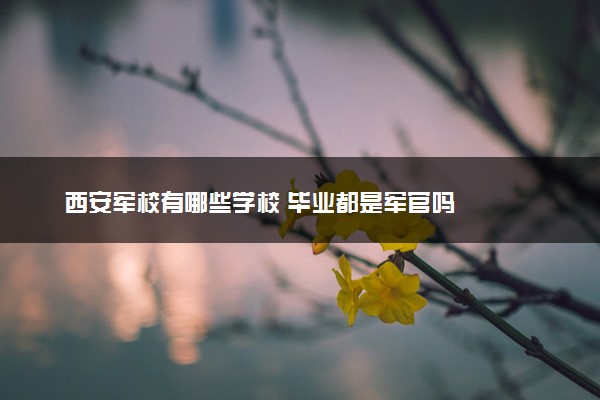 西安军校有哪些学校 毕业都是军官吗