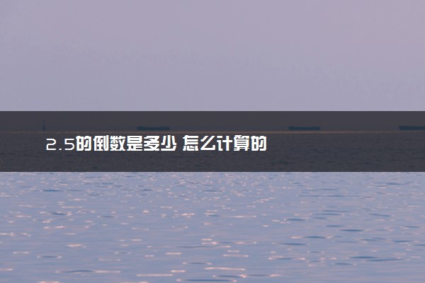 2.5的倒数是多少 怎么计算的