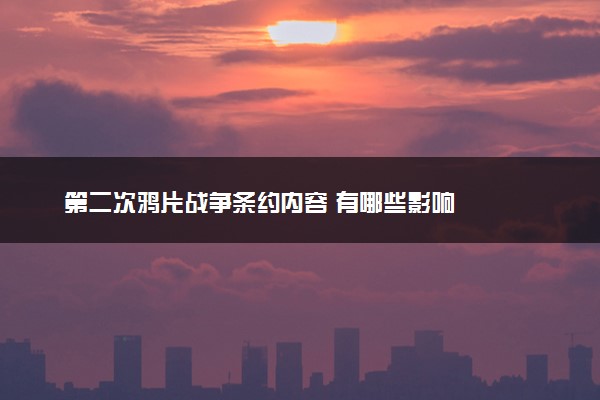 第二次鸦片战争条约内容 有哪些影响
