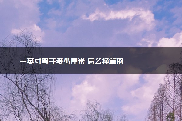 一英寸等于多少厘米 怎么换算的