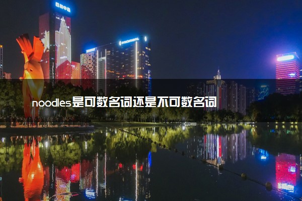 noodles是可数名词还是不可数名词 什么意思