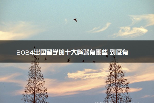 2024出国留学的十大弊端有哪些 到底有没有用