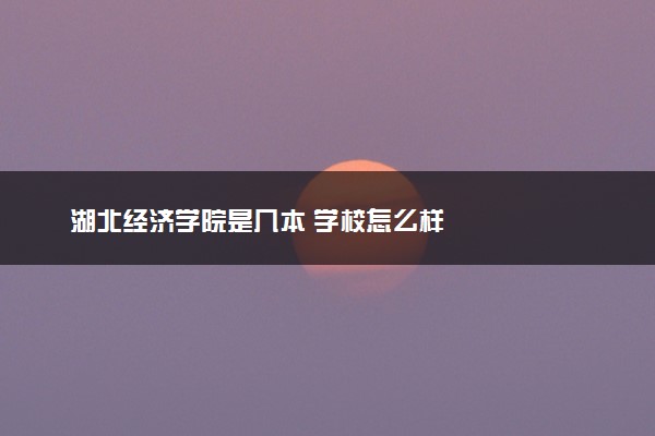 湖北经济学院是几本 学校怎么样