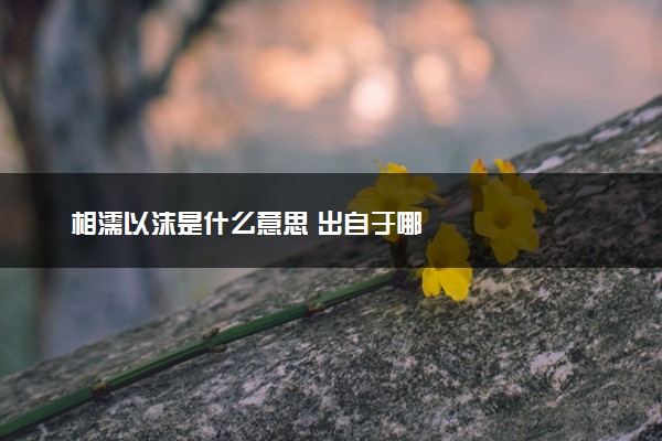 相濡以沫是什么意思 出自于哪