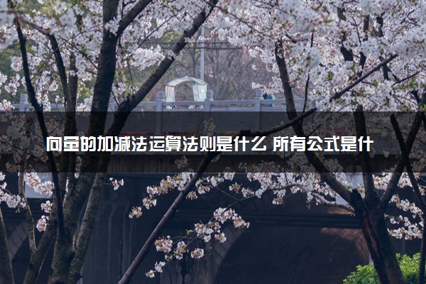 向量的加减法运算法则是什么 所有公式是什么