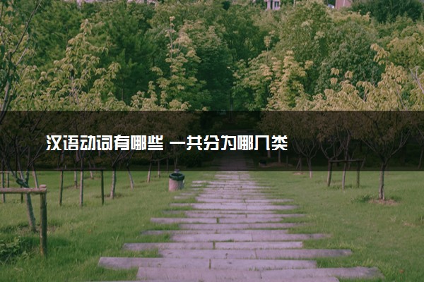 汉语动词有哪些 一共分为哪几类