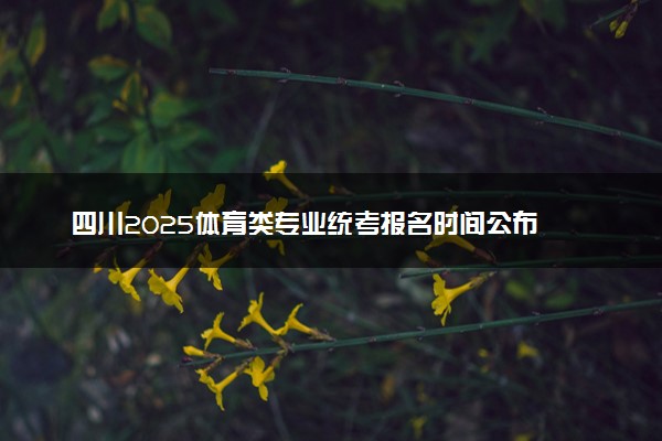 四川2025体育类专业统考报名时间公布 几月几号截止
