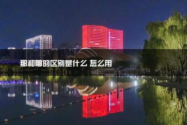 那和哪的区别是什么 怎么用