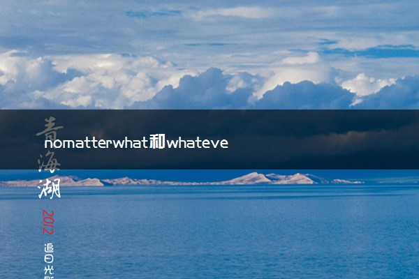 nomatterwhat和whatever的区别是什么 有哪些用法