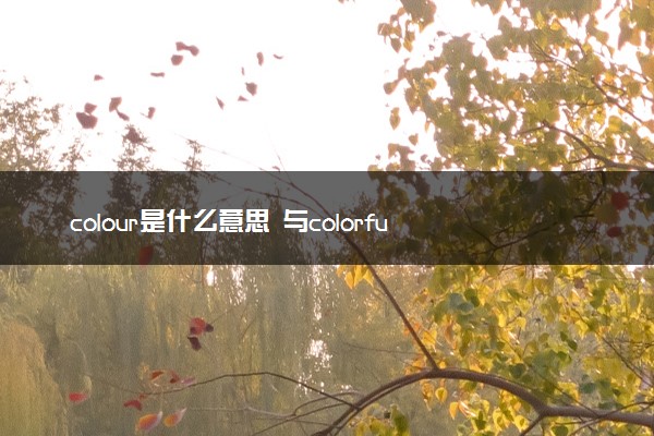 colour是什么意思 与colorful区别是什么