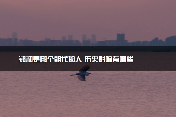 郑和是哪个朝代的人 历史影响有哪些