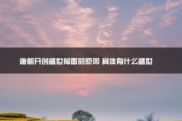 唐朝开创盛世局面的原因 具体有什么盛世