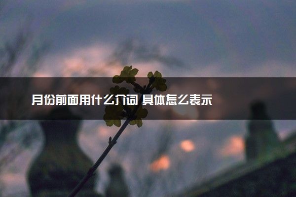 月份前面用什么介词 具体怎么表示