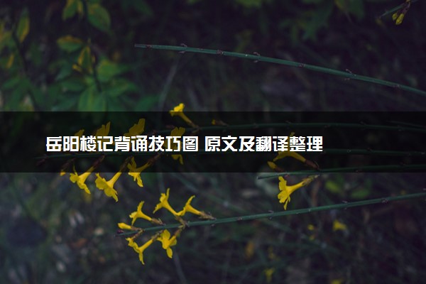 岳阳楼记背诵技巧图 原文及翻译整理