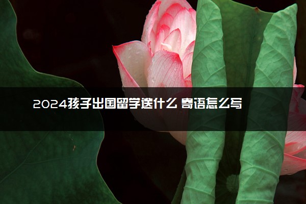 2024孩子出国留学送什么 寄语怎么写