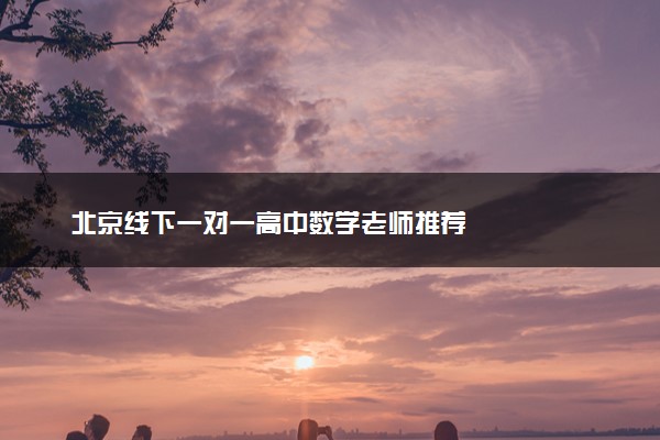 北京线下一对一高中数学老师推荐