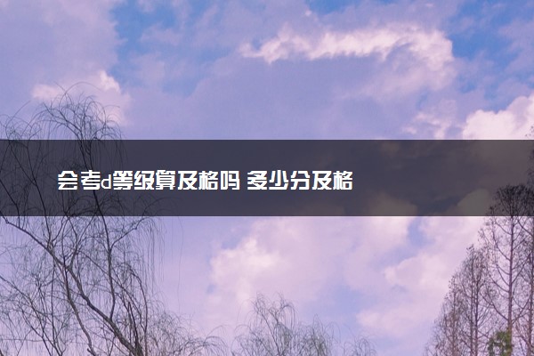 会考d等级算及格吗 多少分及格