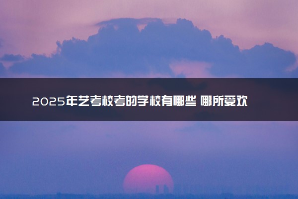 2025年艺考校考的学校有哪些 哪所受欢迎