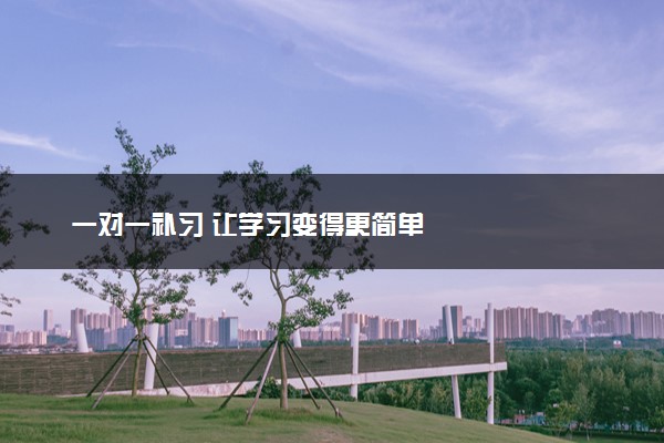 一对一补习 让学习变得更简单