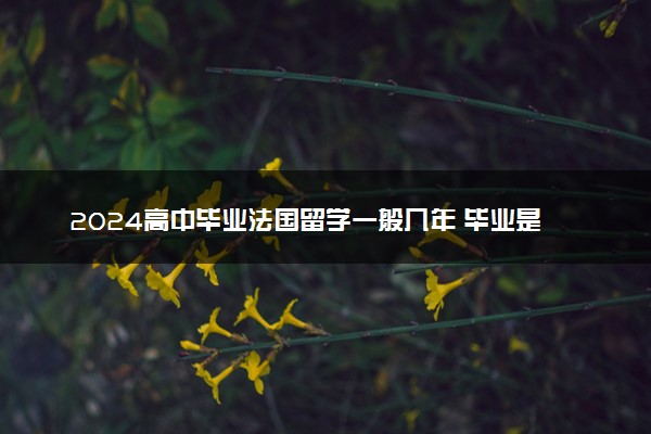 2024高中毕业法国留学一般几年 毕业是什么学历