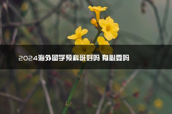 2024海外留学预科班好吗 有必要吗