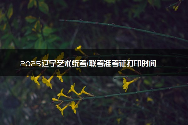2025辽宁艺术统考/联考准考证打印时间什么时候 哪天截止