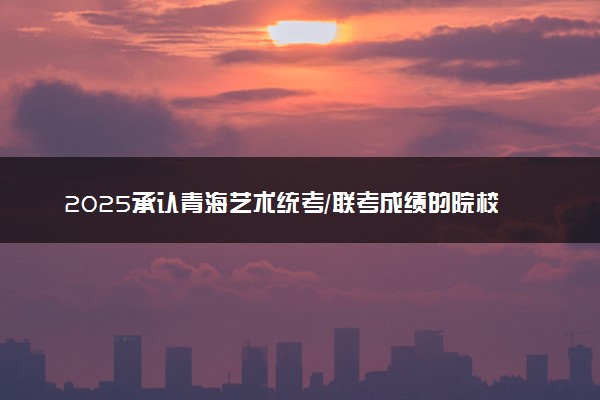 2025承认青海艺术统考/联考成绩的院校及专业有哪些