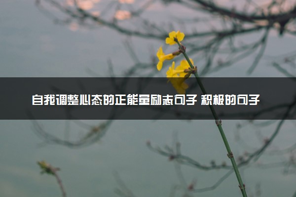 自我调整心态的正能量励志句子 积极的句子整理