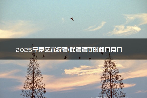 2025宁夏艺术统考/联考考试时间几月几号 哪天开考