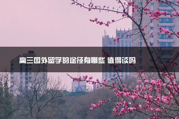 高三国外留学的途径有哪些 值得读吗