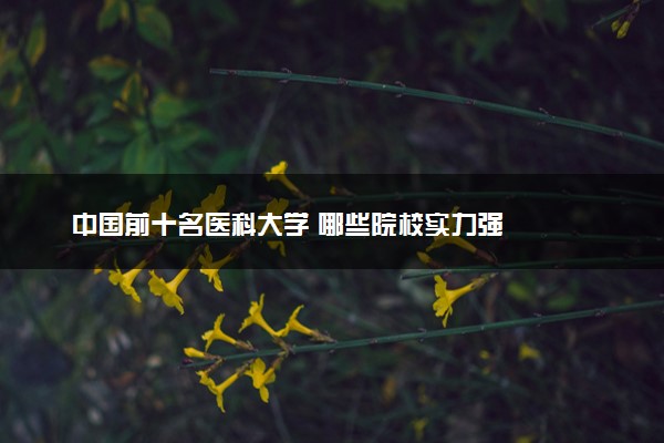 中国前十名医科大学 哪些院校实力强