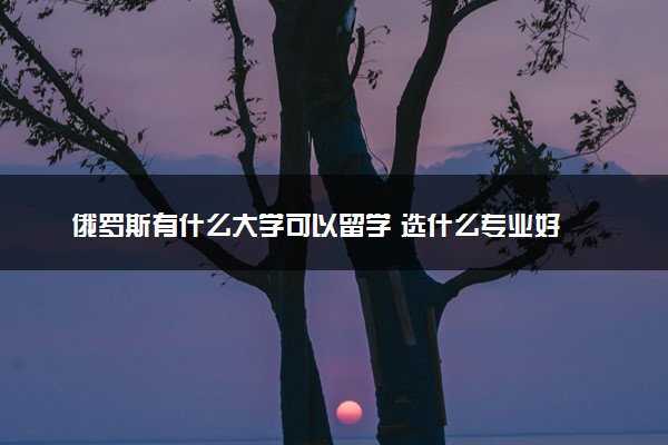 俄罗斯有什么大学可以留学 选什么专业好