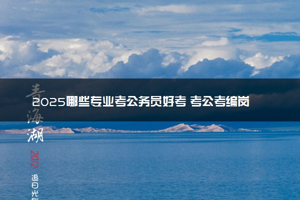 2025哪些专业考公务员好考 考公考编岗位最多的专业