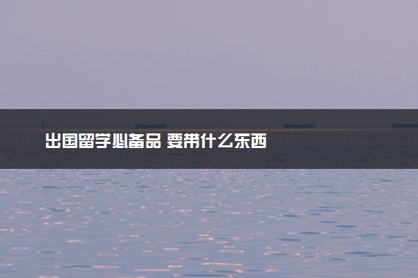 出国留学必备品 要带什么东西