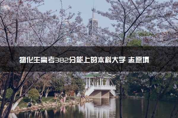 物化生高考382分能上的本科大学 志愿填报策略是什么