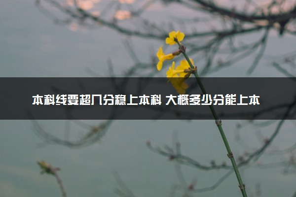 本科线要超几分稳上本科 大概多少分能上本科