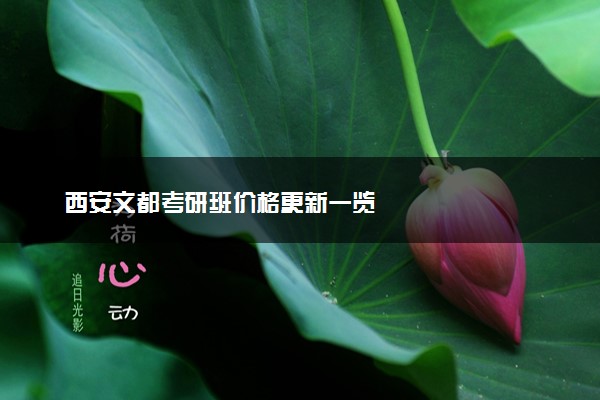 西安文都考研班价格更新一览