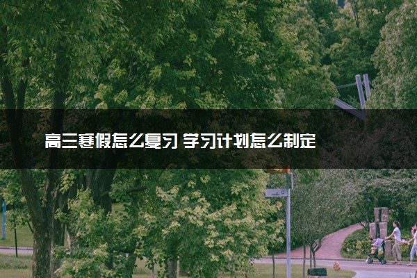 高三寒假怎么复习 学习计划怎么制定