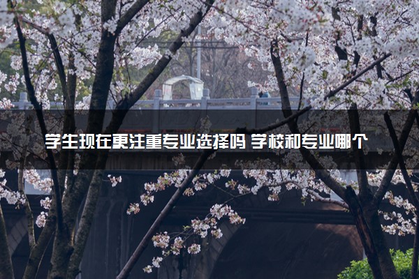 学生现在更注重专业选择吗 学校和专业哪个重要