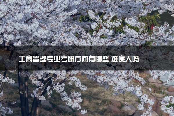 工商管理专业考研方向有哪些 难度大吗