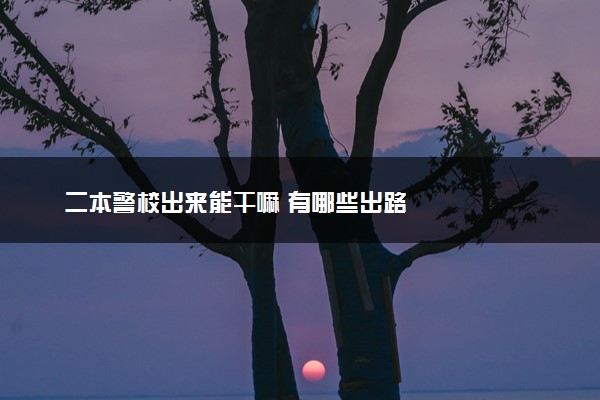 二本警校出来能干嘛 有哪些出路