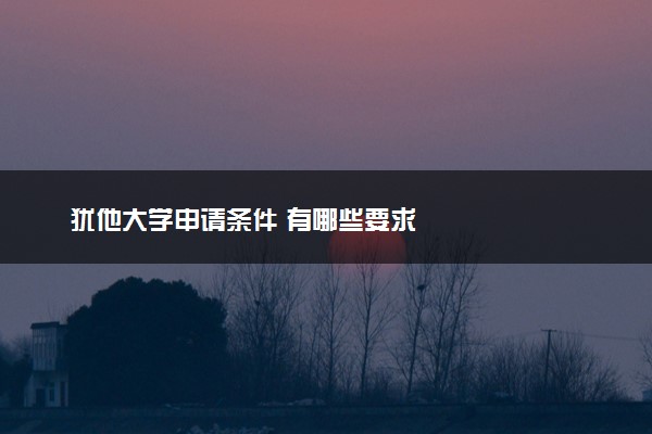 犹他大学申请条件 有哪些要求