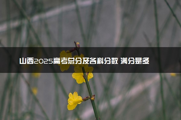 山西2025高考总分及各科分数 满分是多少